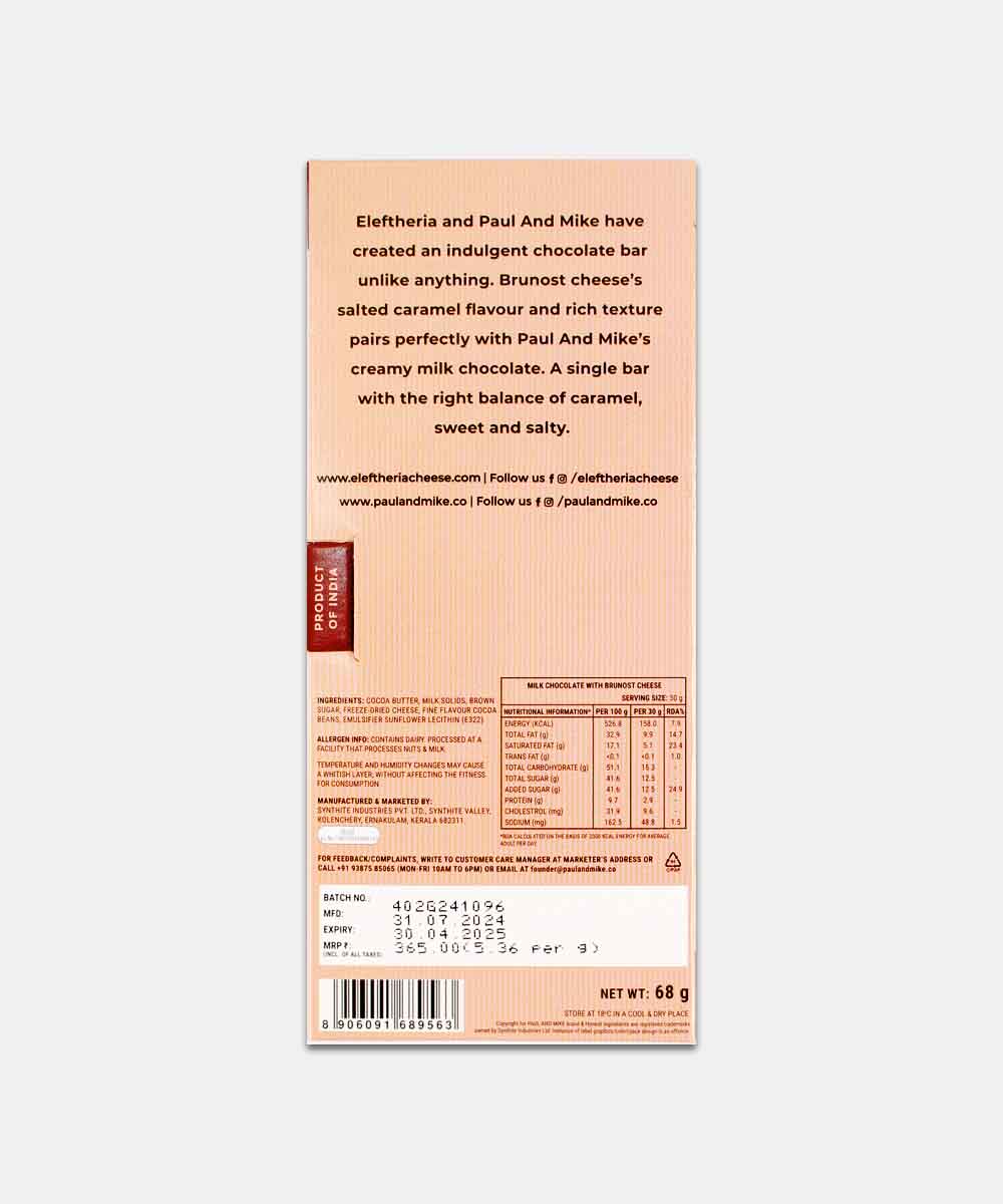 Paul Mike Brunost Cheese Milk Chocolate 68 Gm