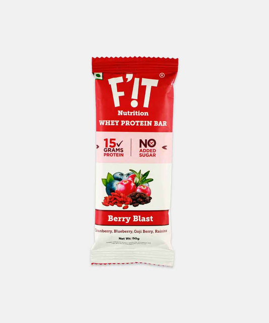 Fit Nutrition Berry Blast Whey Protein Bar 50 Gm