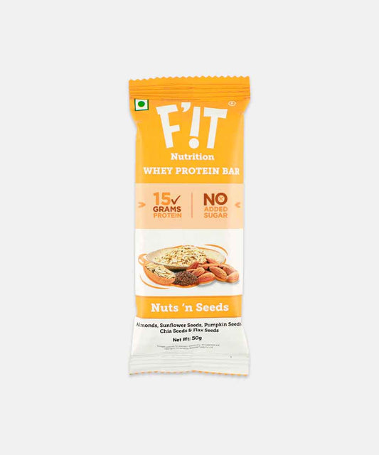 Fit Nutrition Nuts N Seeds Whey Protein Bar 50 Gm