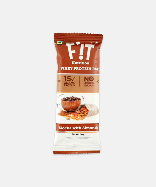 Fit Nutrition Mocha With Almond Whey Protein Bar 50 Gm