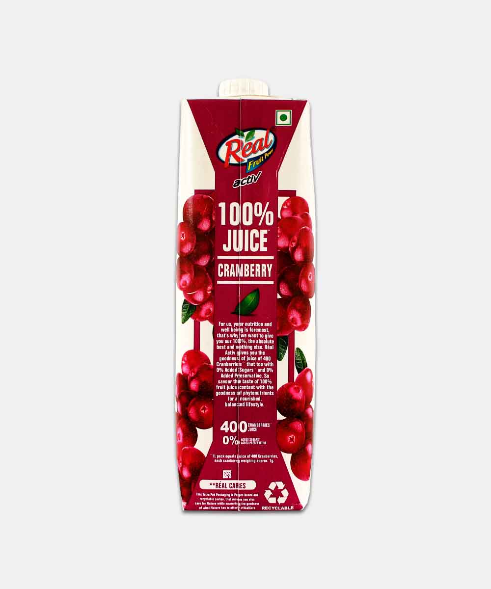 Real Active Cranberry Juice 1 Ltr