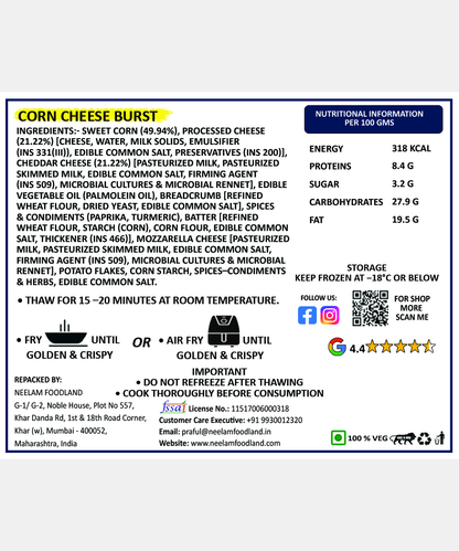 Corn Cheese Burst 250 Gm