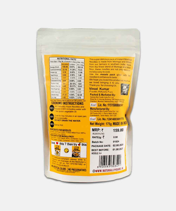 NATURALLY YOURS INSTANT MORINGA NOODLES 175 GM