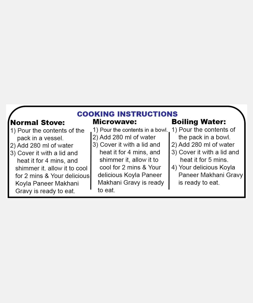 Neelam Dehydrated Koyla Paneer Makhani Gravy 70 Gm