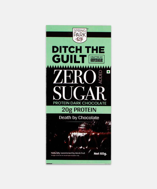 Dditch The Guilt Zero Sugar Protien Dark Death By Chocolate 60 Gm