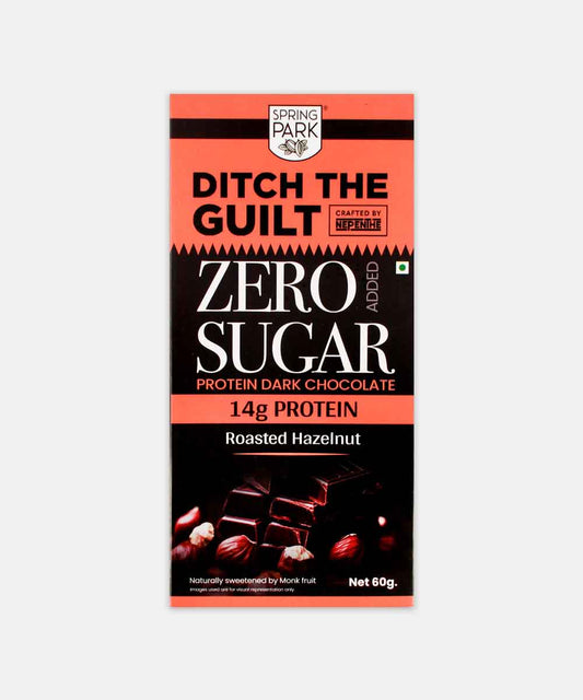 Ditch The Guilt Zero Sugar Protien Dark Roasted Hazelnut Chocolate 60 Gm