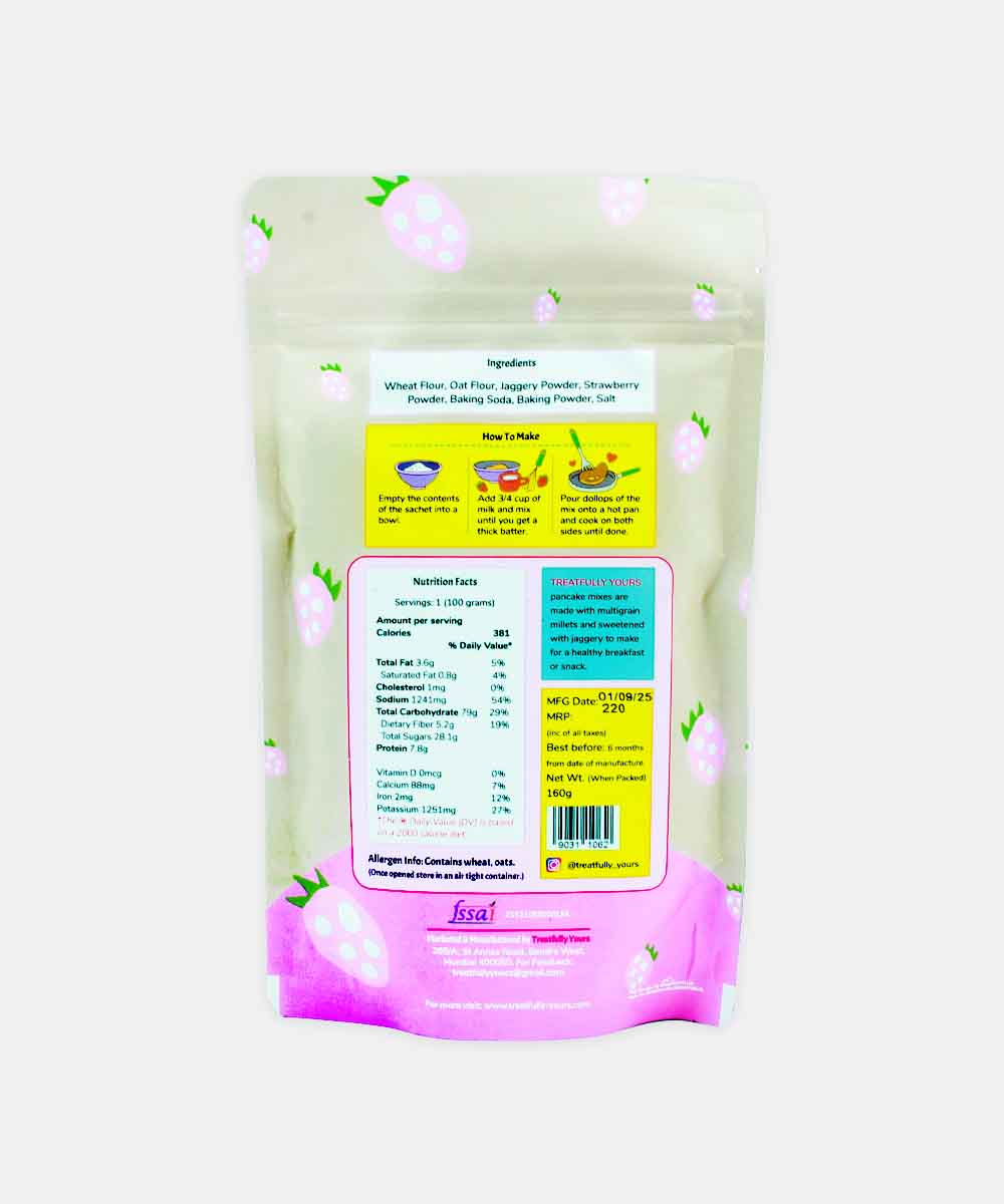 Treatfully Your Strawberry Pancake Mix 160 Gm