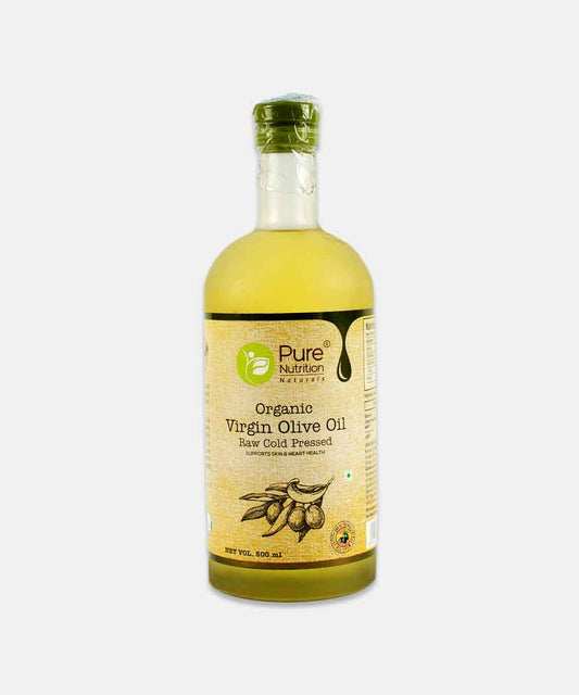 Pure Nutrition Naturals Organic Virgin Olive Raw Cold Pressed Oil 500 Ml