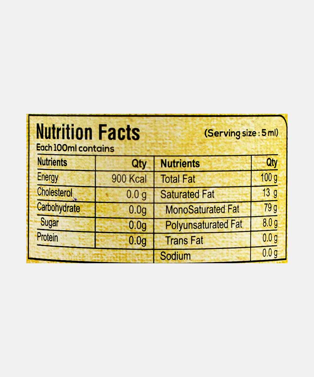 Pure Nutrition Naturals Organic Virgin Olive Raw Cold Pressed Oil 500 Ml