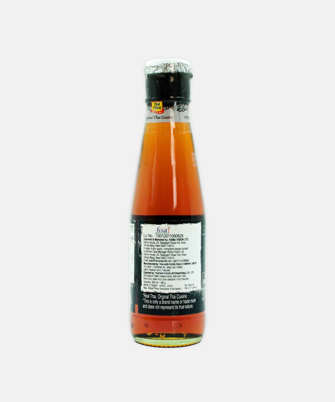 Real Thai Multi-Sourced Edible Vegetable Oils 180 Gm