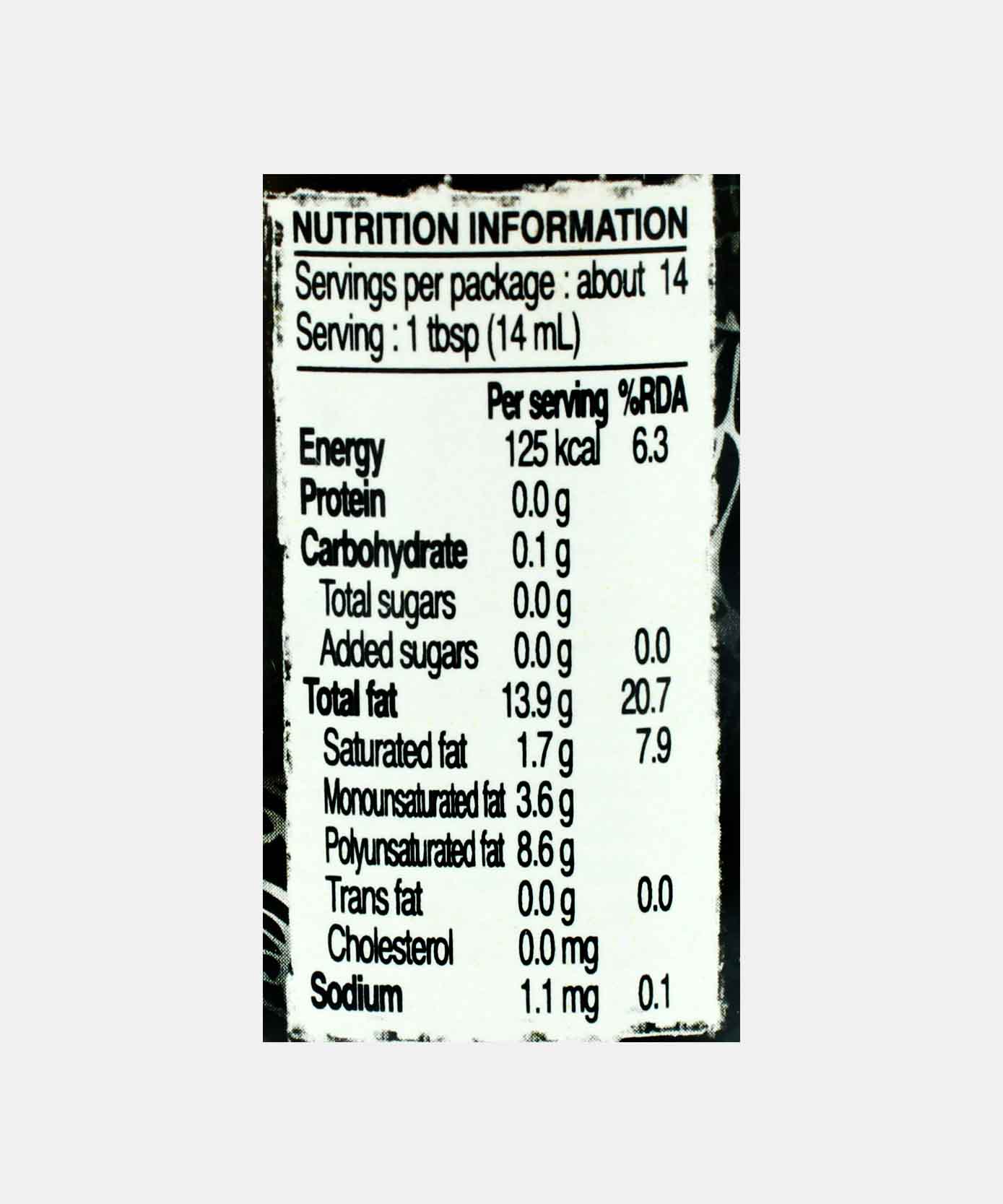 Real Thai Multi-Sourced Edible Vegetable Oils 180 Gm