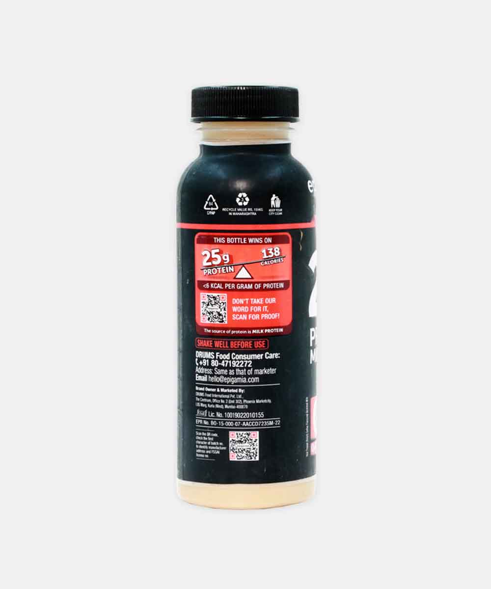 Epigamia Turbo 25G Coffee 0 Added Sugar Milkshake 250 Ml