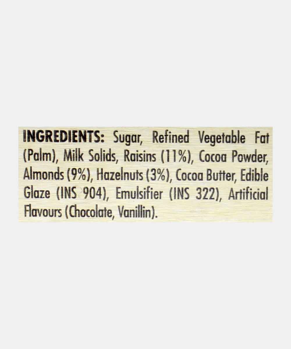 Sapphire Fruit & Nut Almond Hazelnut & Raisins Covered With Milk Chocolate 80 Gm