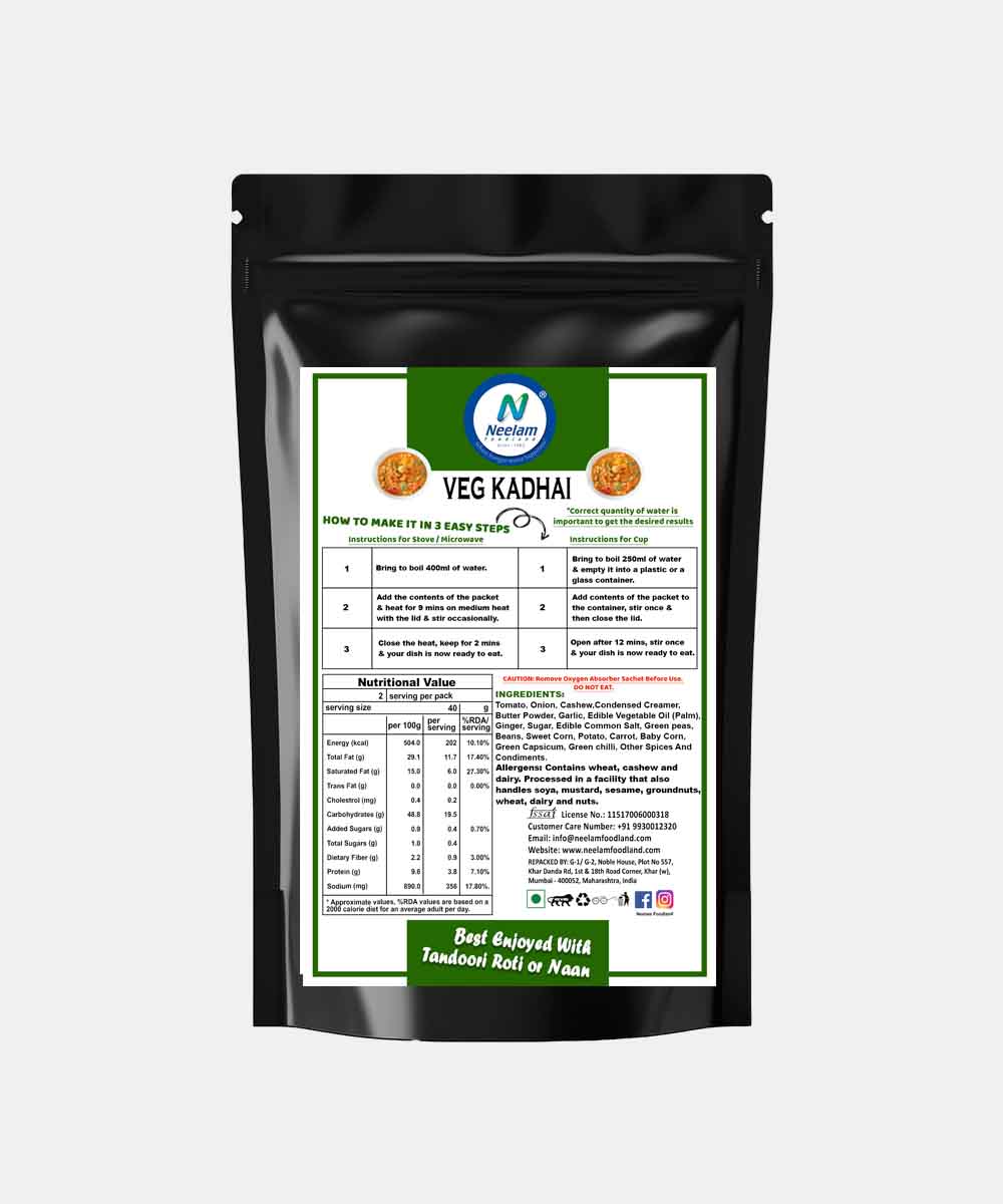 Neelam Freeze Dried Veg Kadhai 80 Gm