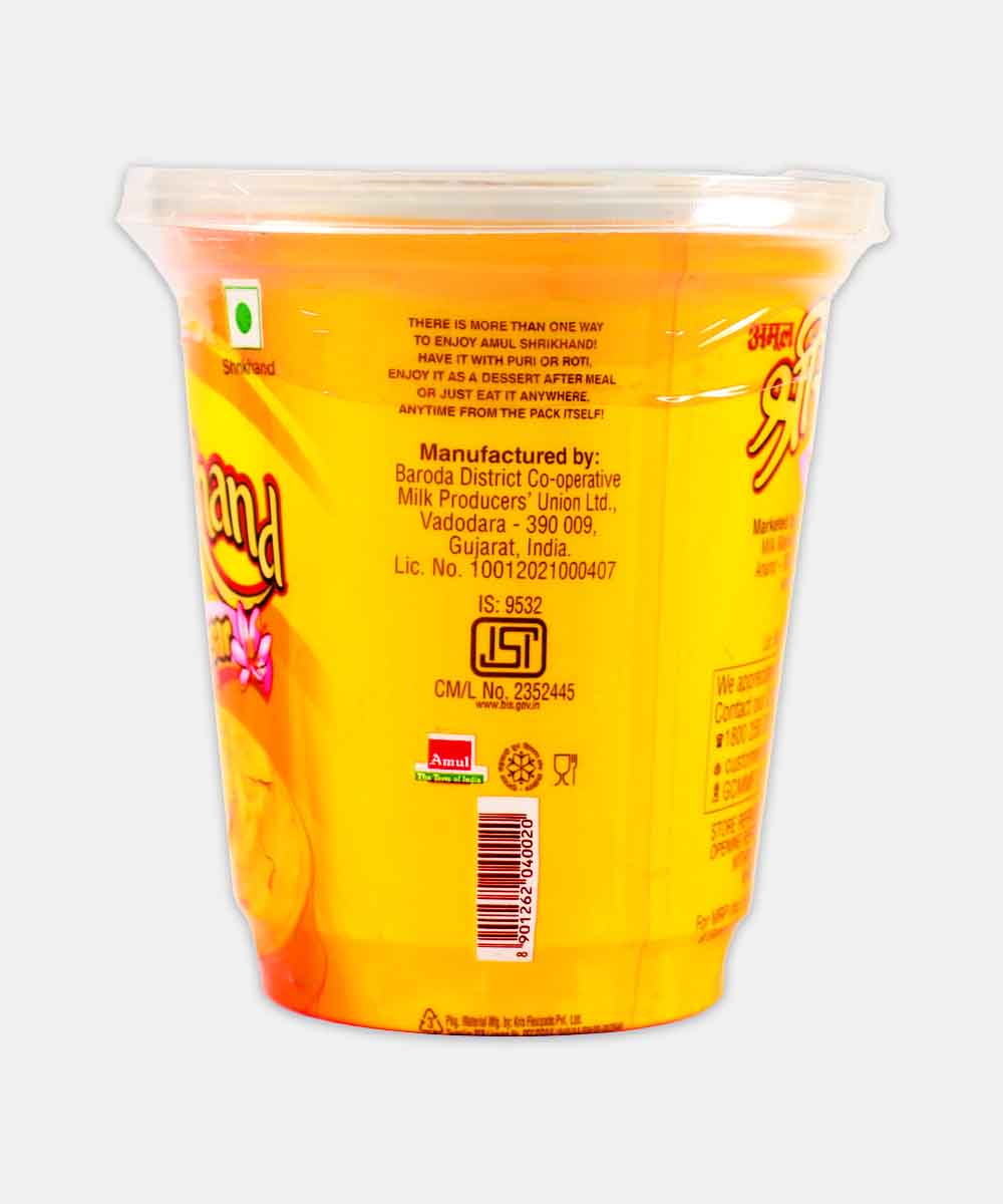 Amul Shrikhand Kesar 500 Gm