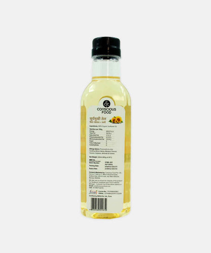 Conscious Food Sunflower Oil Cold - Pressed Organic 500 Ml