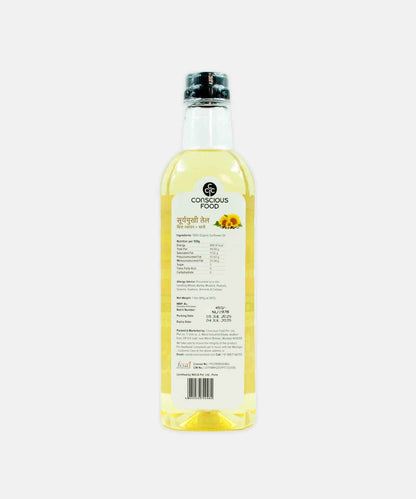 Conscious Food Sunflower Oil Cold - Pressed Organic 1 Lt