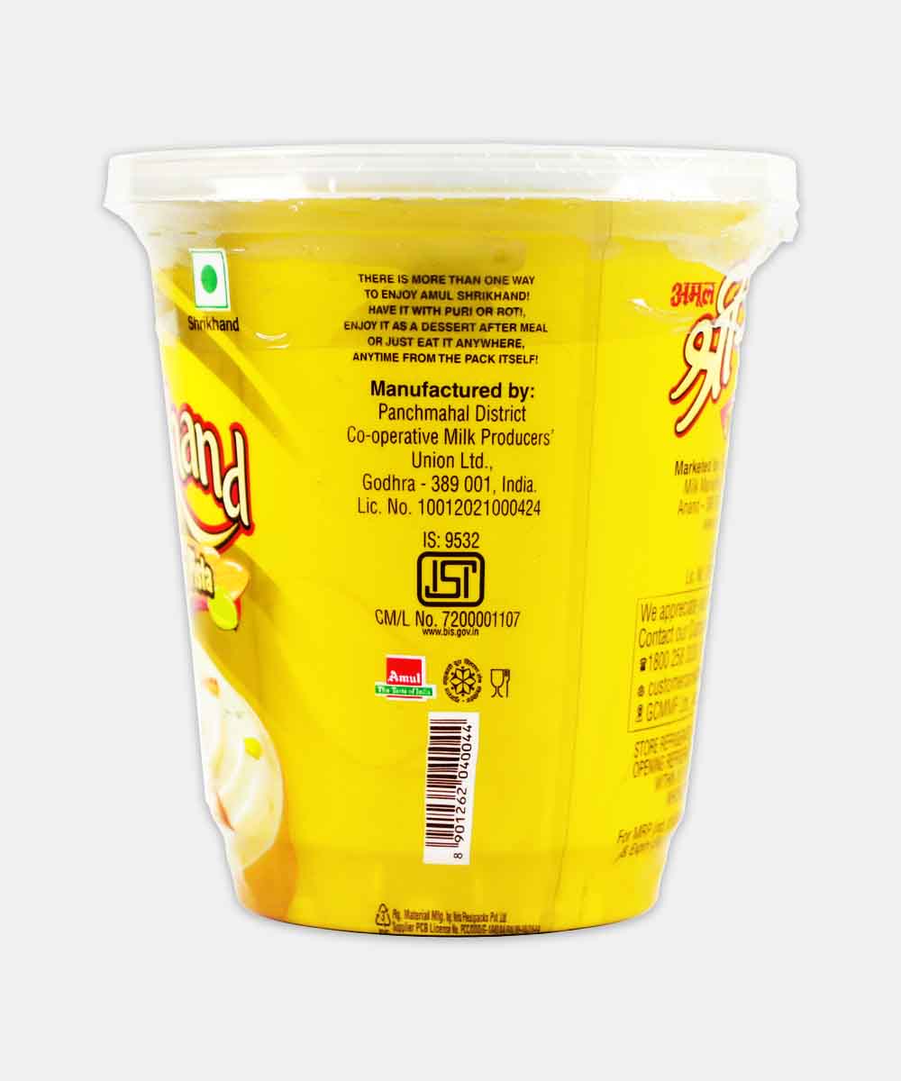 Amul Shrikhand Badam Pista 500 Gm