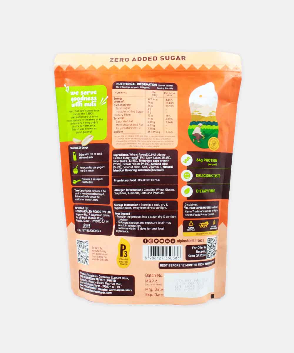 Alpino High Protein Super Muesli Nut Delight 400 Gm