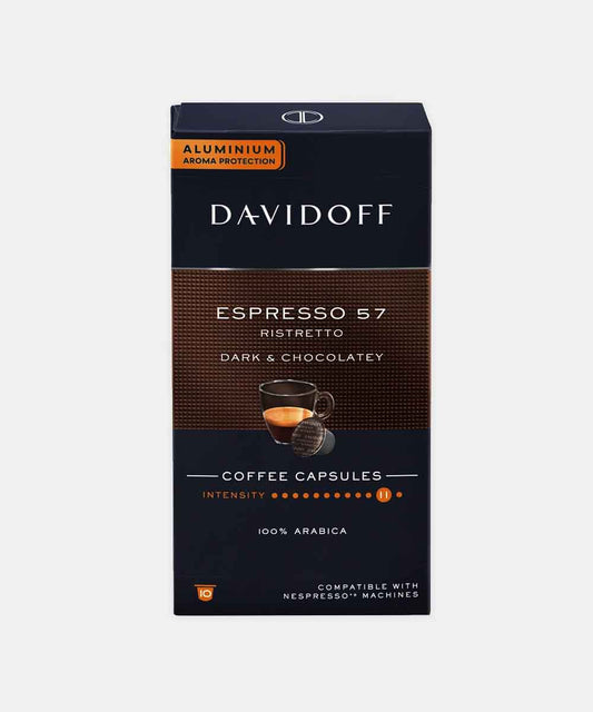 Davidoff Espresso 57 Ristretto Dark & Chocolatey Coffee Capsules 55 Gm