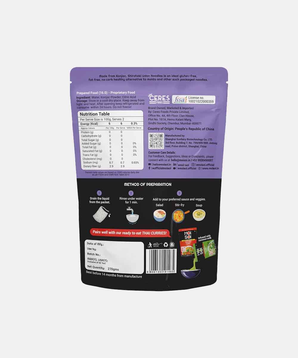 Moi Soi Shirataki Udon Noodles 250 Gm