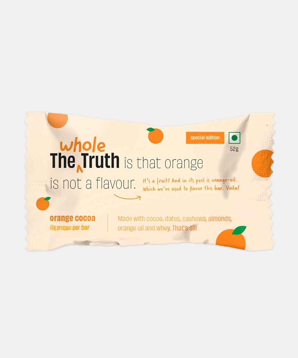The Whole Truth Orange Cocoa Bar 52 Gm