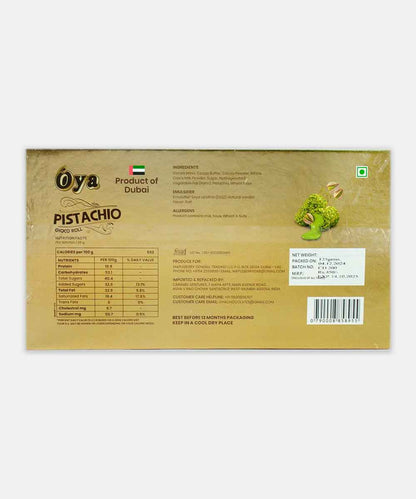 Oya Pistachio Choco Roll Chocolates 125 Gm
