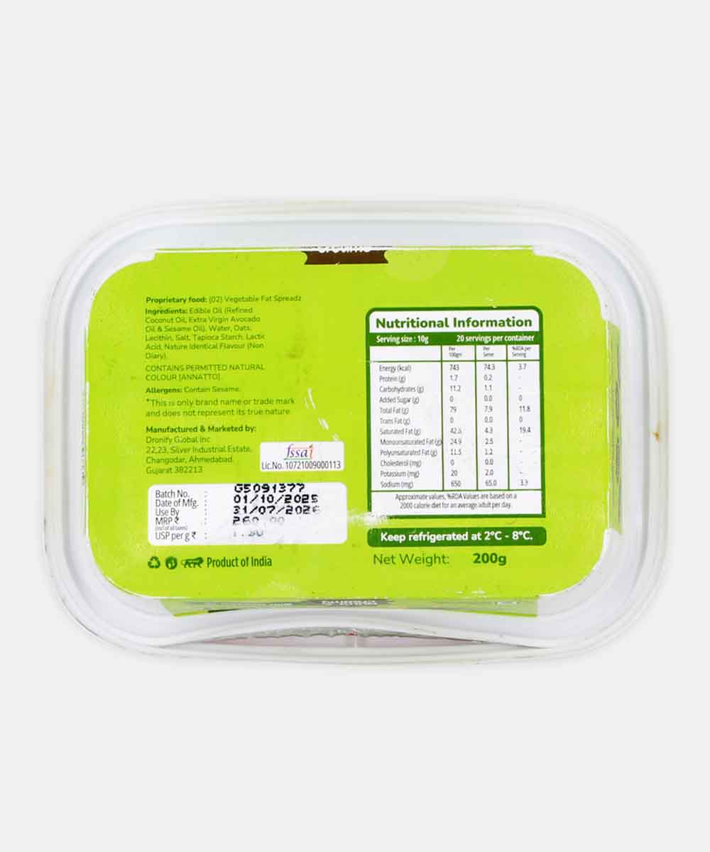 Grabenord Plant Based Butter Spread With Avocado Oil 200 Gm
