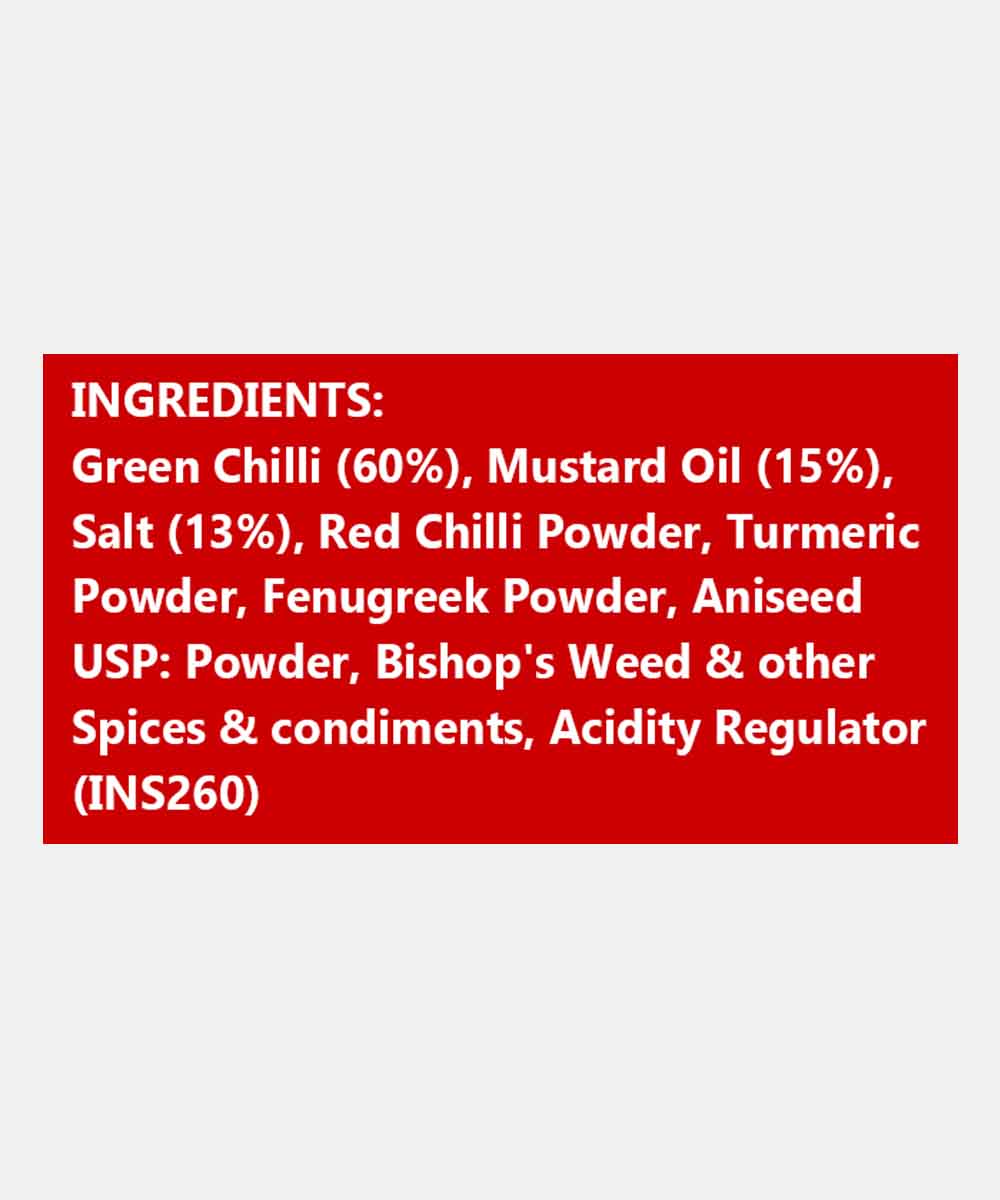 Lucknow Garlic Ginger Green Chilli Pickle 400 Gm