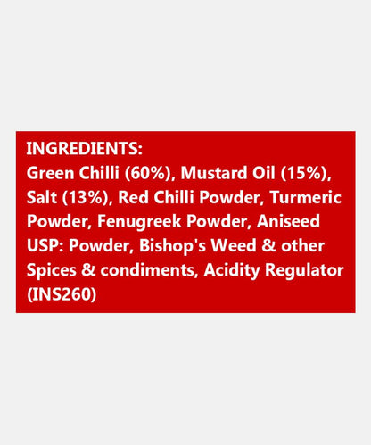 Lucknow Garlic Ginger Green Chilli Pickle 400 Gm