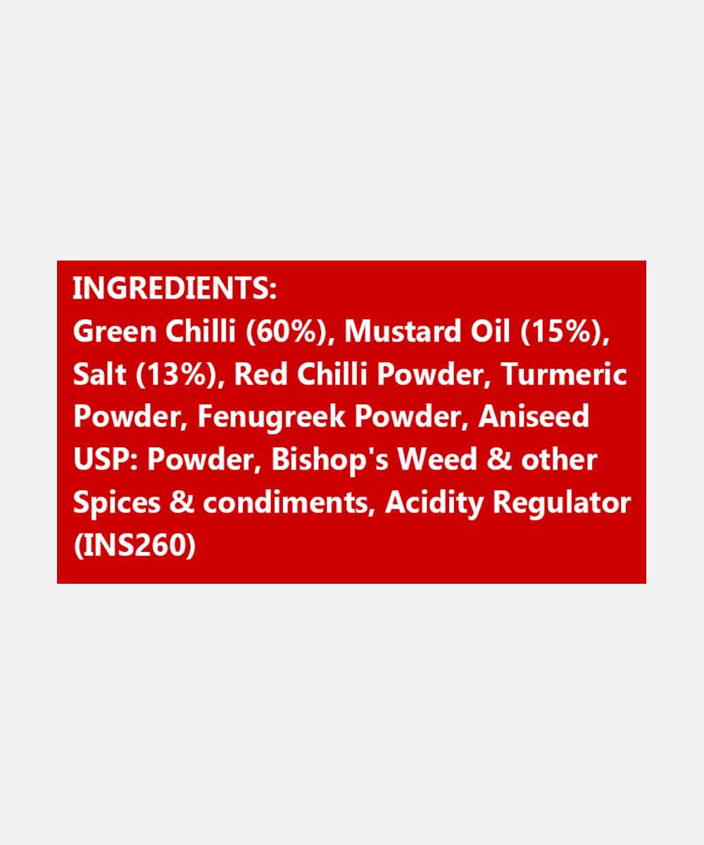 Lucknow Green Chilli Pickle 400 Gm