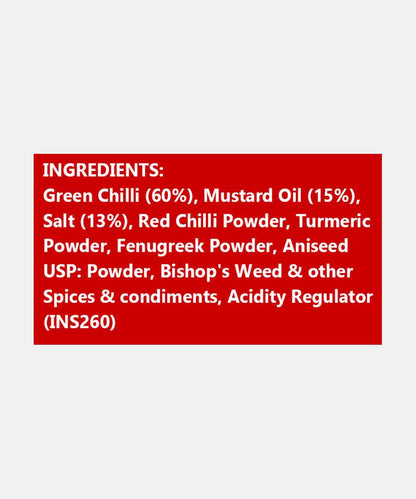 Lucknow Green Chilli Pickle 400 Gm