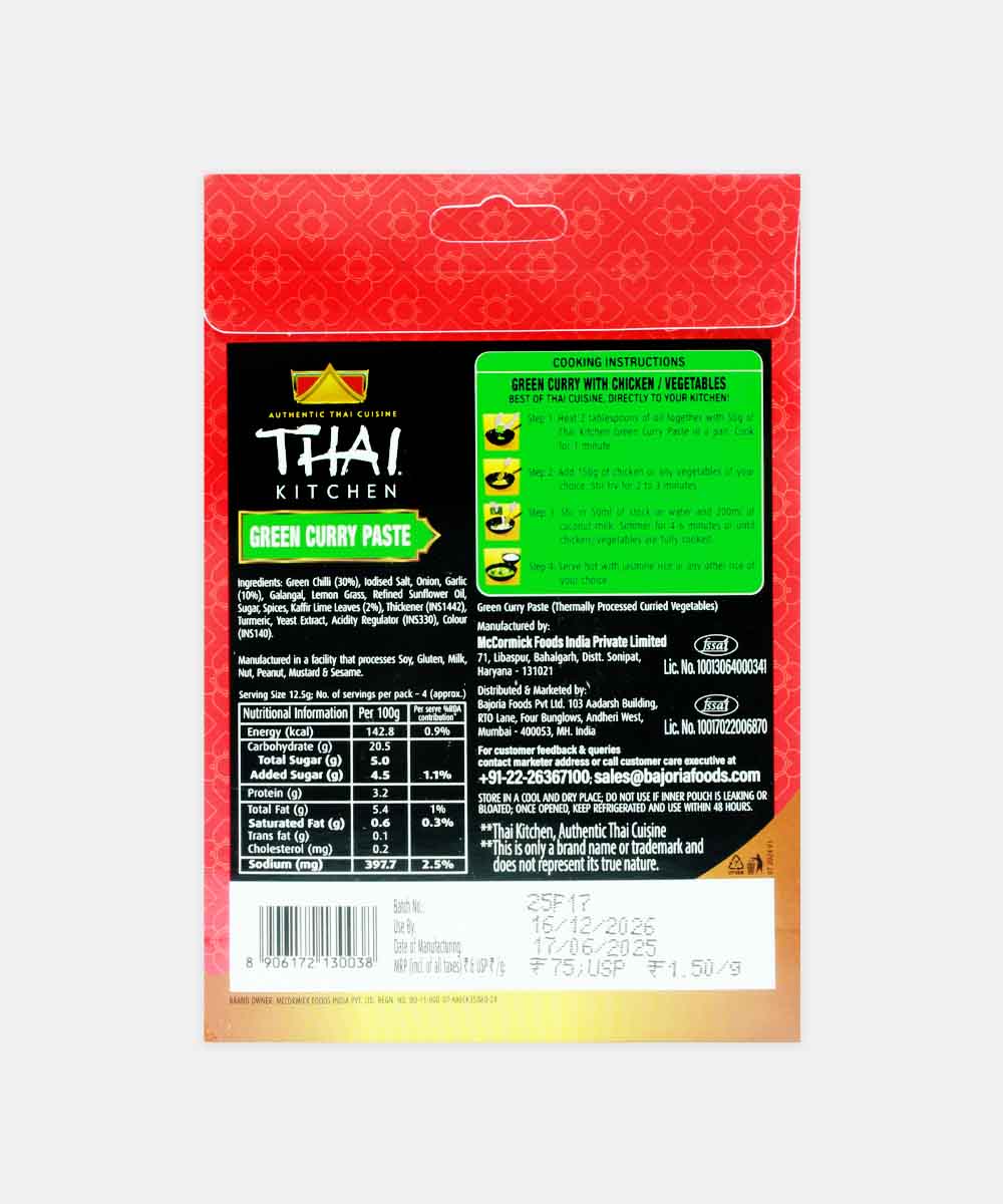 Thai Kitchen Green Curry Paste 50 Gm