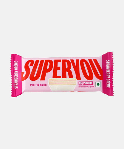 Superyou Strawberry Creme Protein Wafer Bar 40 Gm