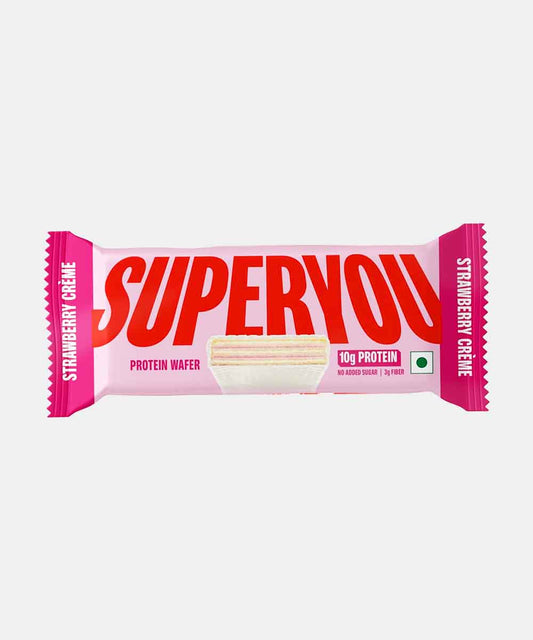 Superyou Strawberry Creme Protein Wafer Bar 40 Gm