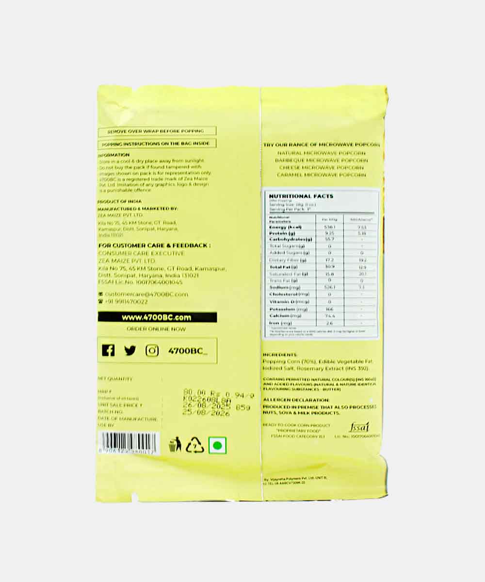 Pvr Butter Microwave Popcorn 88 Gm