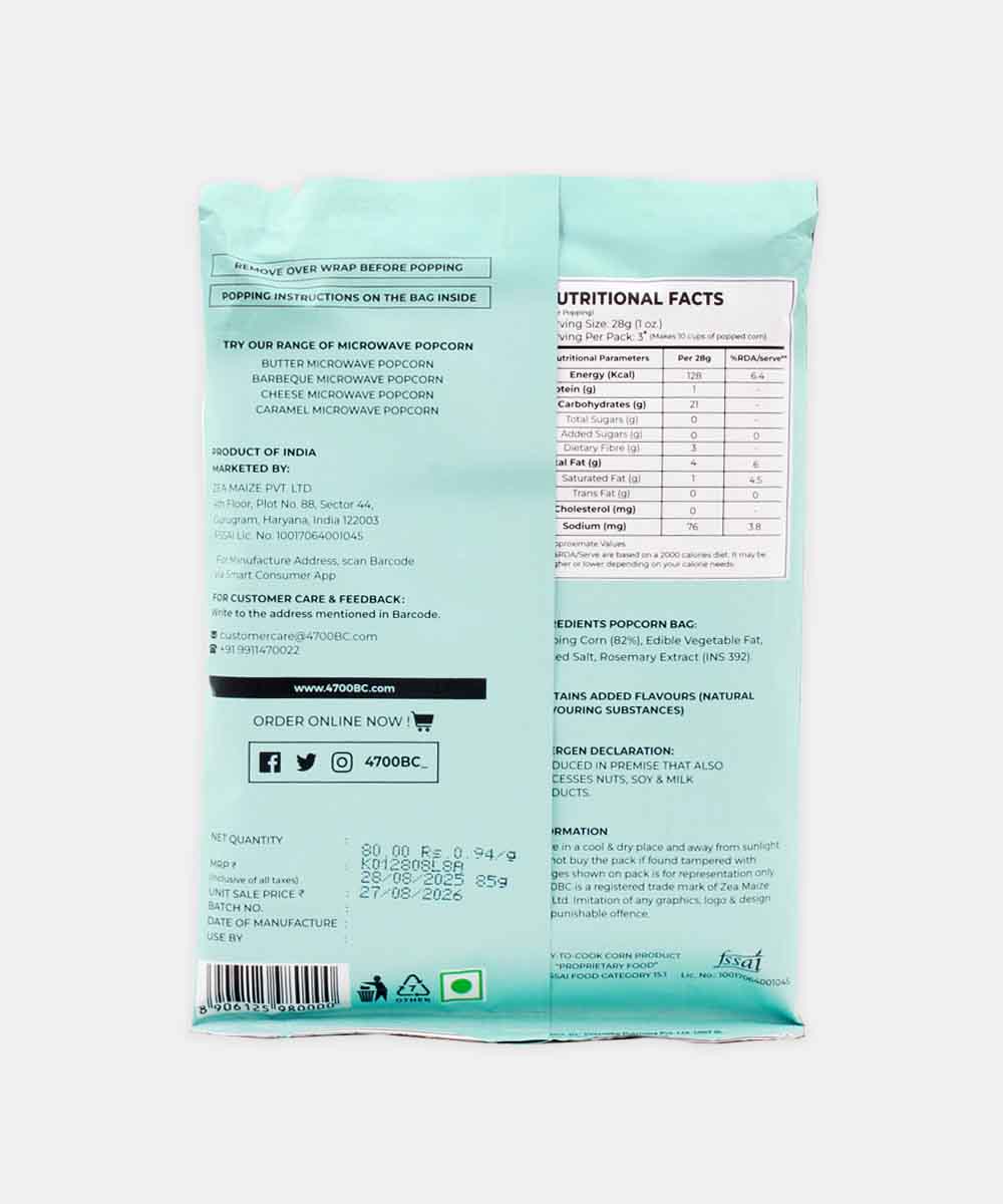 Pvr Natural Microwave Popcorn 88 Gm