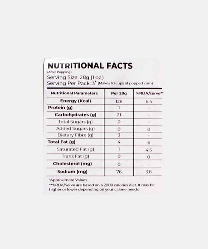 Pvr Natural Microwave Popcorn 88 Gm