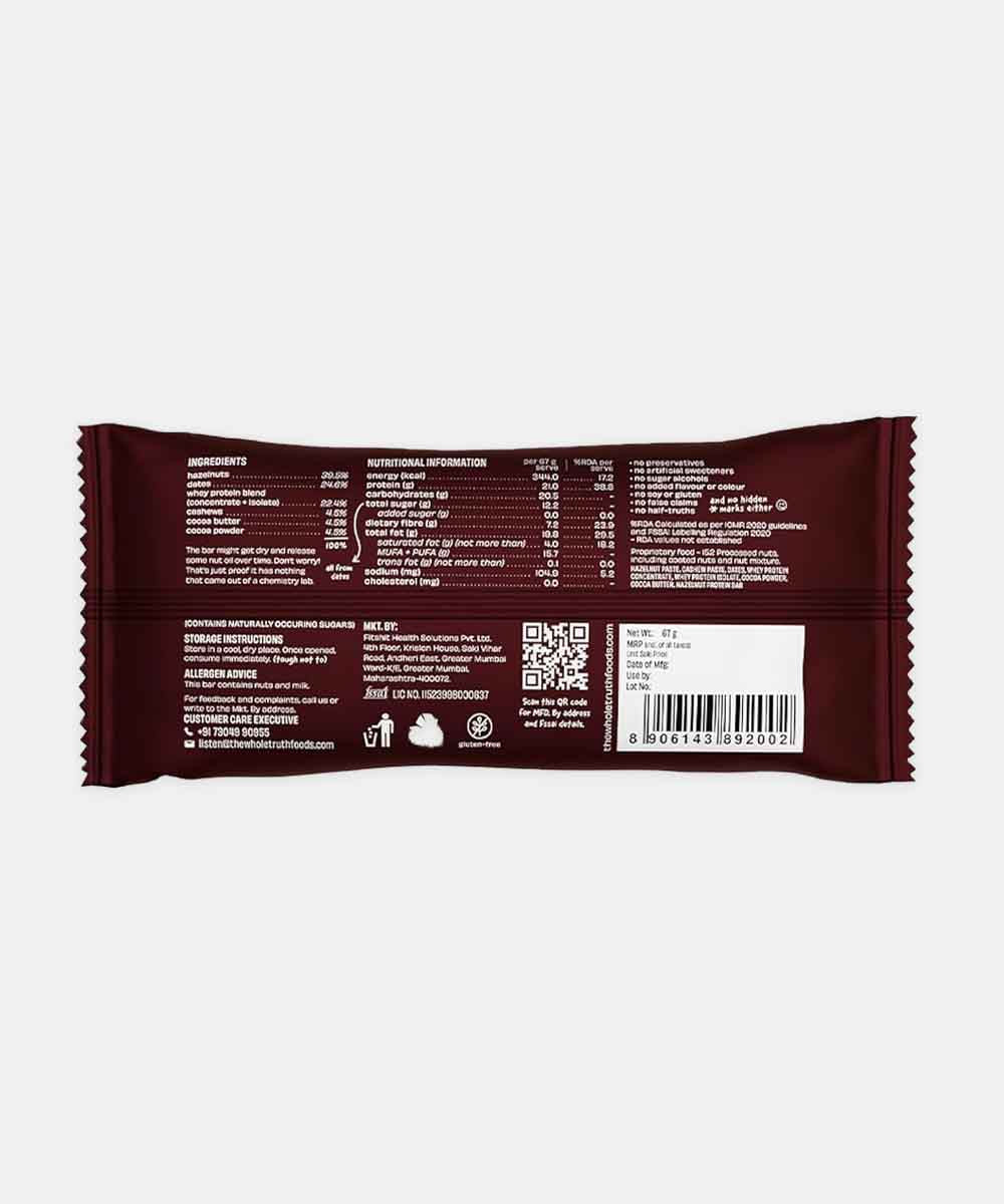 The Whole Truth Hazelnut No Added Sugar Cocoa Protein 67 Gm