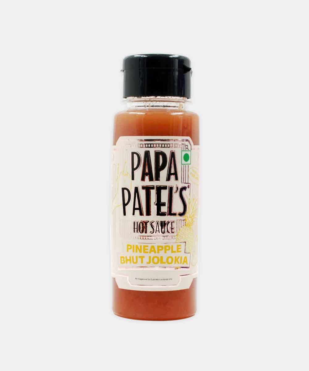 Papa Patels Hot Sauce Pineapple Bhut Jolokia Sauce 250 Gm