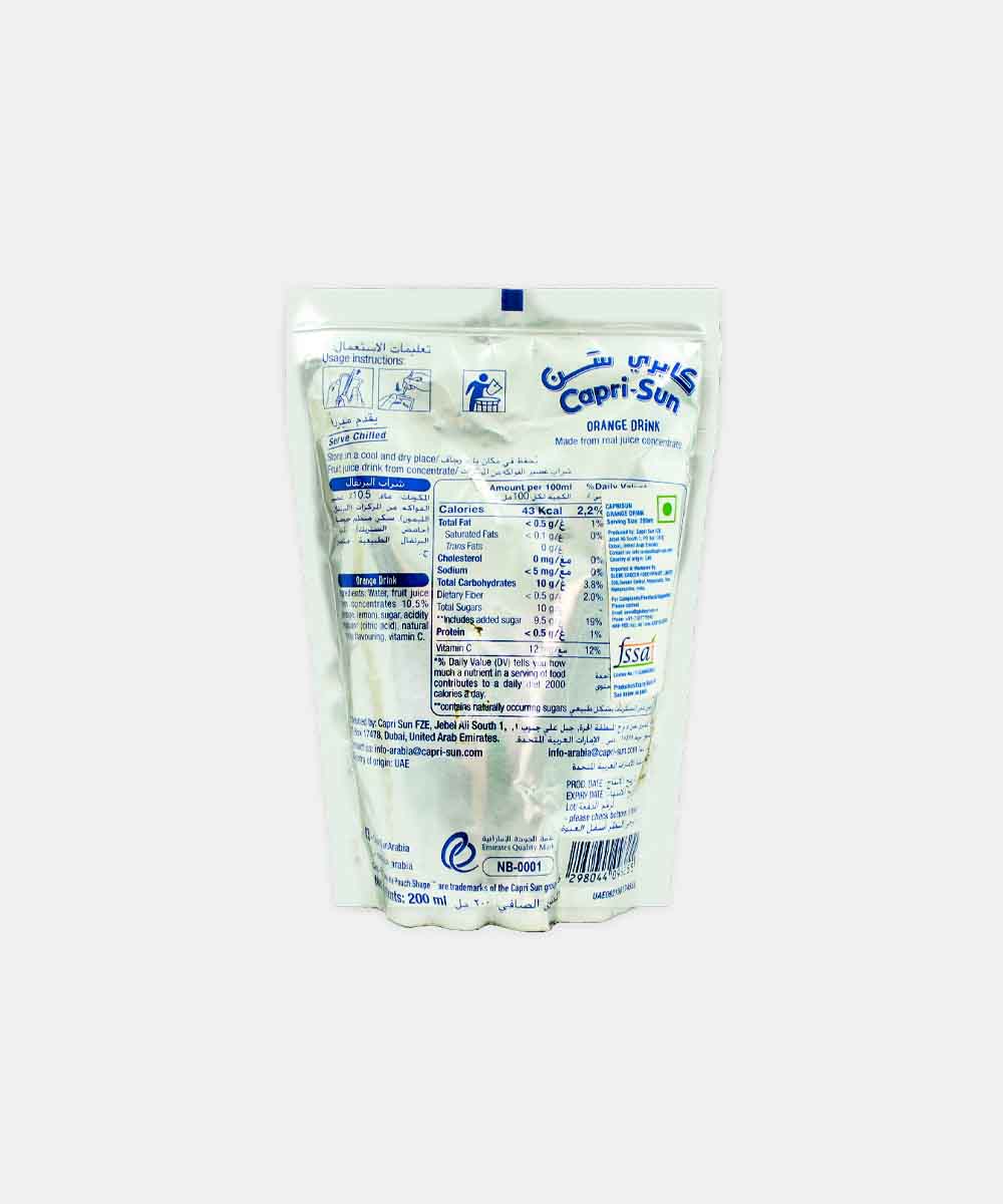 Capri-Sun Orange Drink 200 Ml