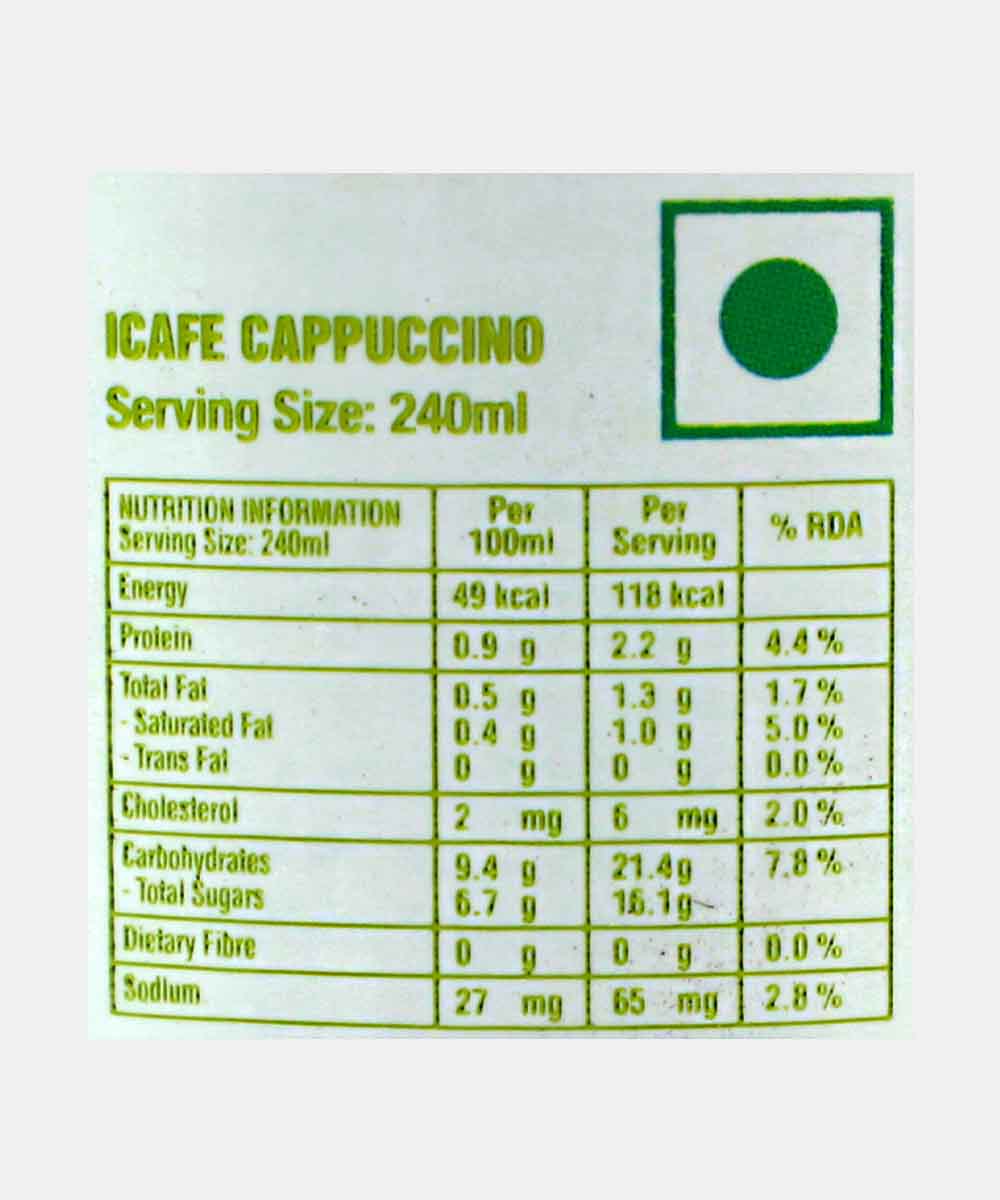 Boncafe Low Fat Icafe Cappuccino 240 Ml