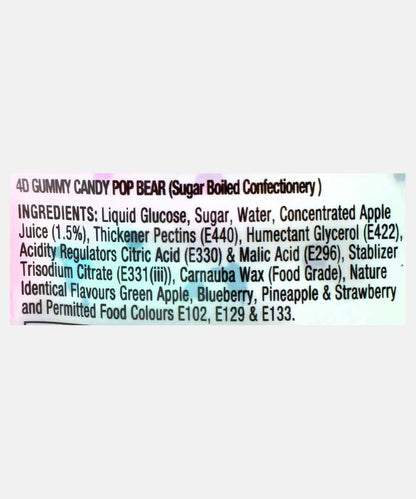 Amos Gummy Candy Pop Bear 72 Gm