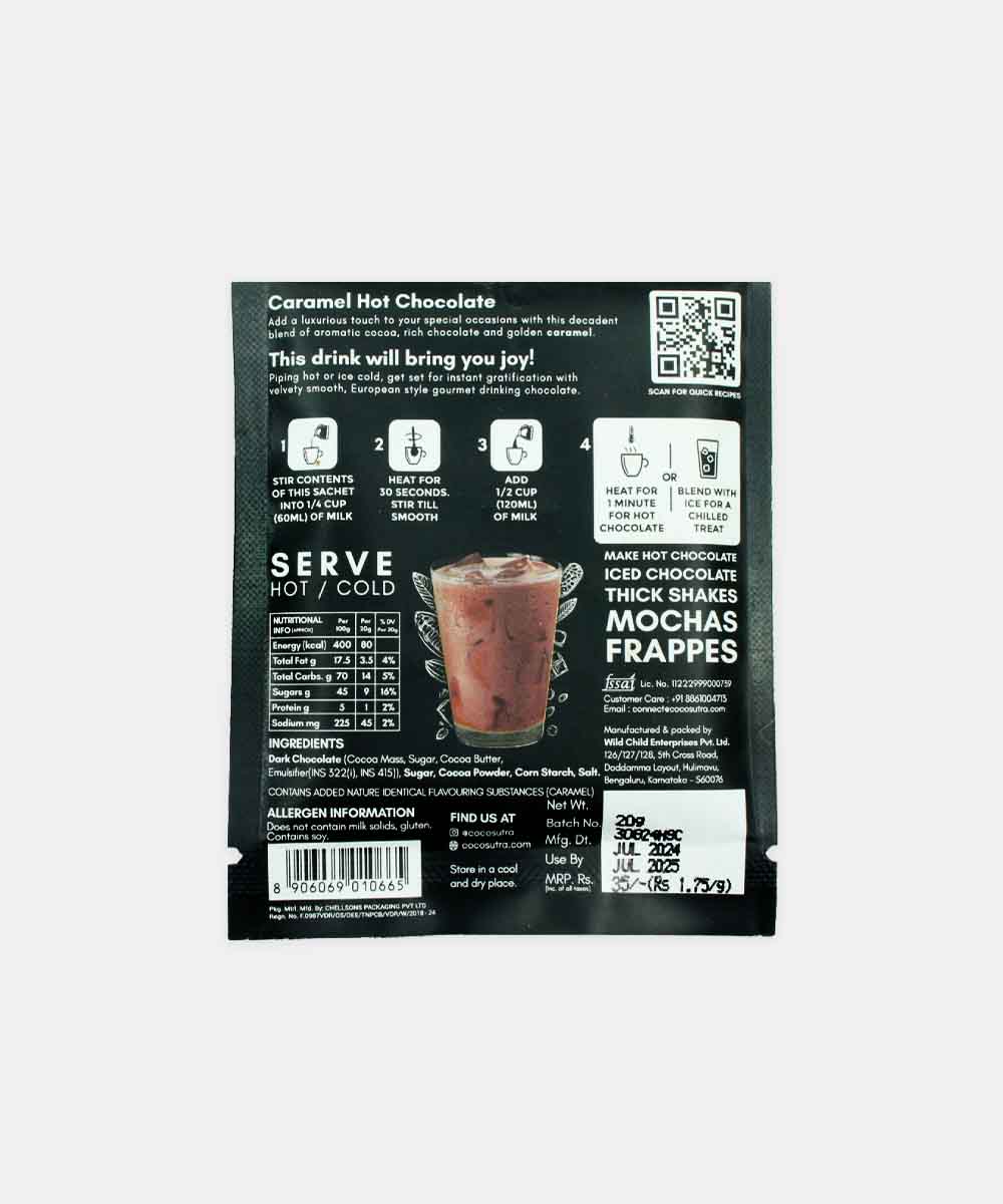 Cocosutra Caramel Drinking Chocolate 20 Gm