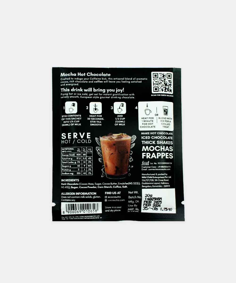 Cocosutra Mocha Drinking Chocolate 20 Gm