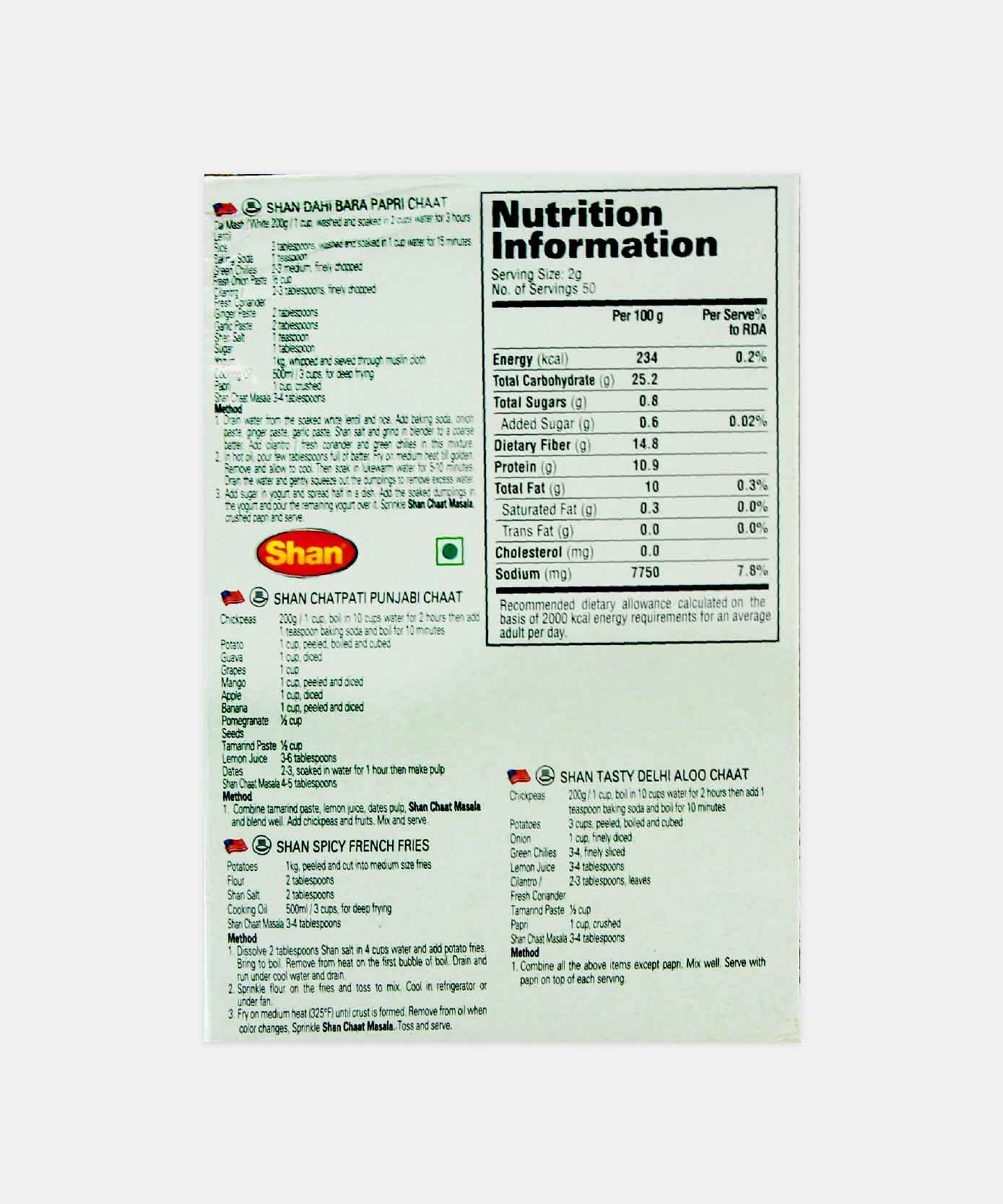 Shan Chaat Masala 100 Gm