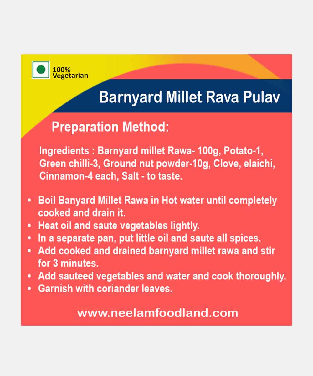 Barnyard Millet Rawa 250 Gm
