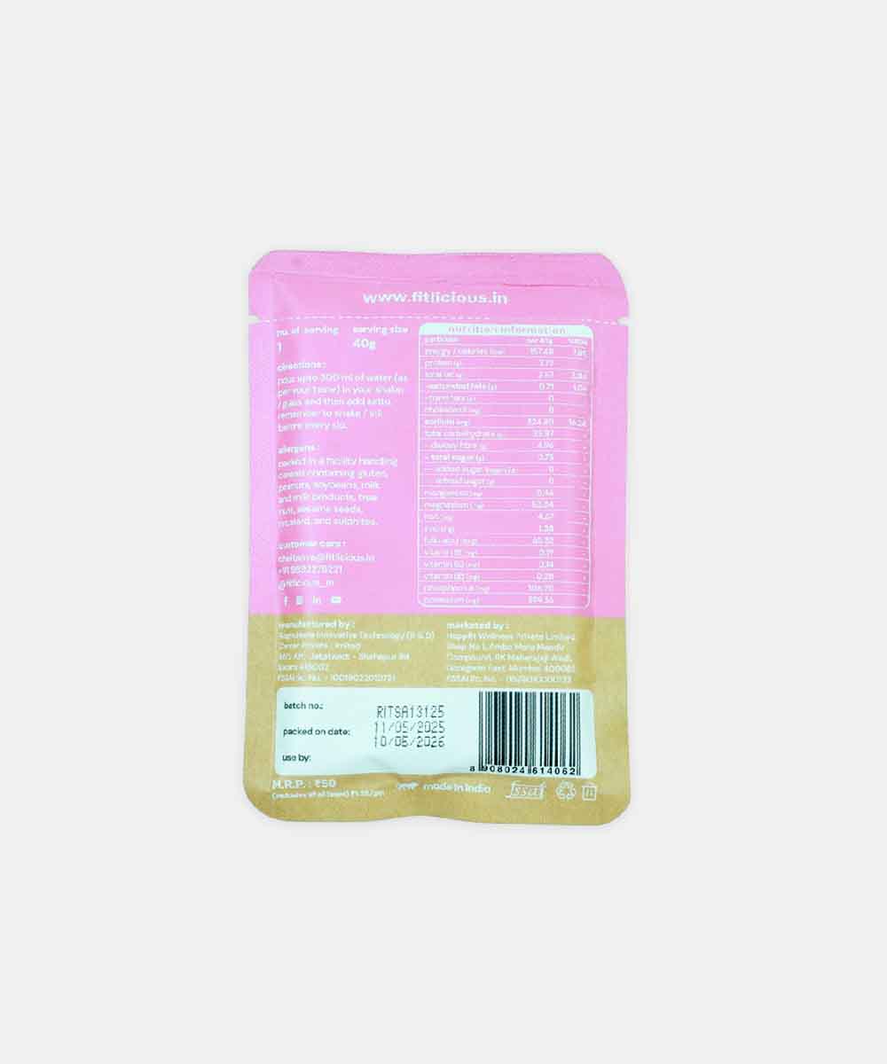 Fitlicious Lesser Salt Sattu | Dairy & Gluten Free | 8G Protein | 40G Sachet
