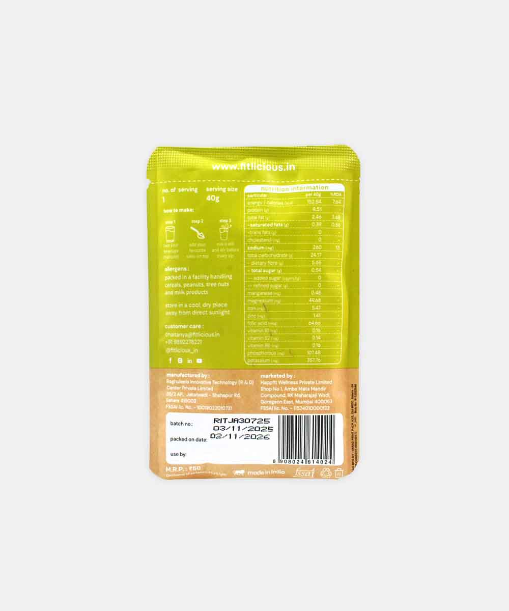 Fitlicious Jaljira Sattu | Dairy & Gluten Free | 8G Protein | 40G Sachet
