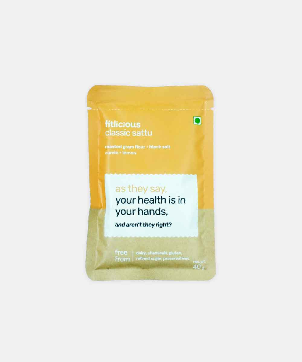 Fitlicious Classic Sattu | Dairy & Gluten Free | 8G Protein | 40G Sachet